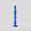 Cobalt Blown Glass Candle Holders-Letifly Lights and Decor