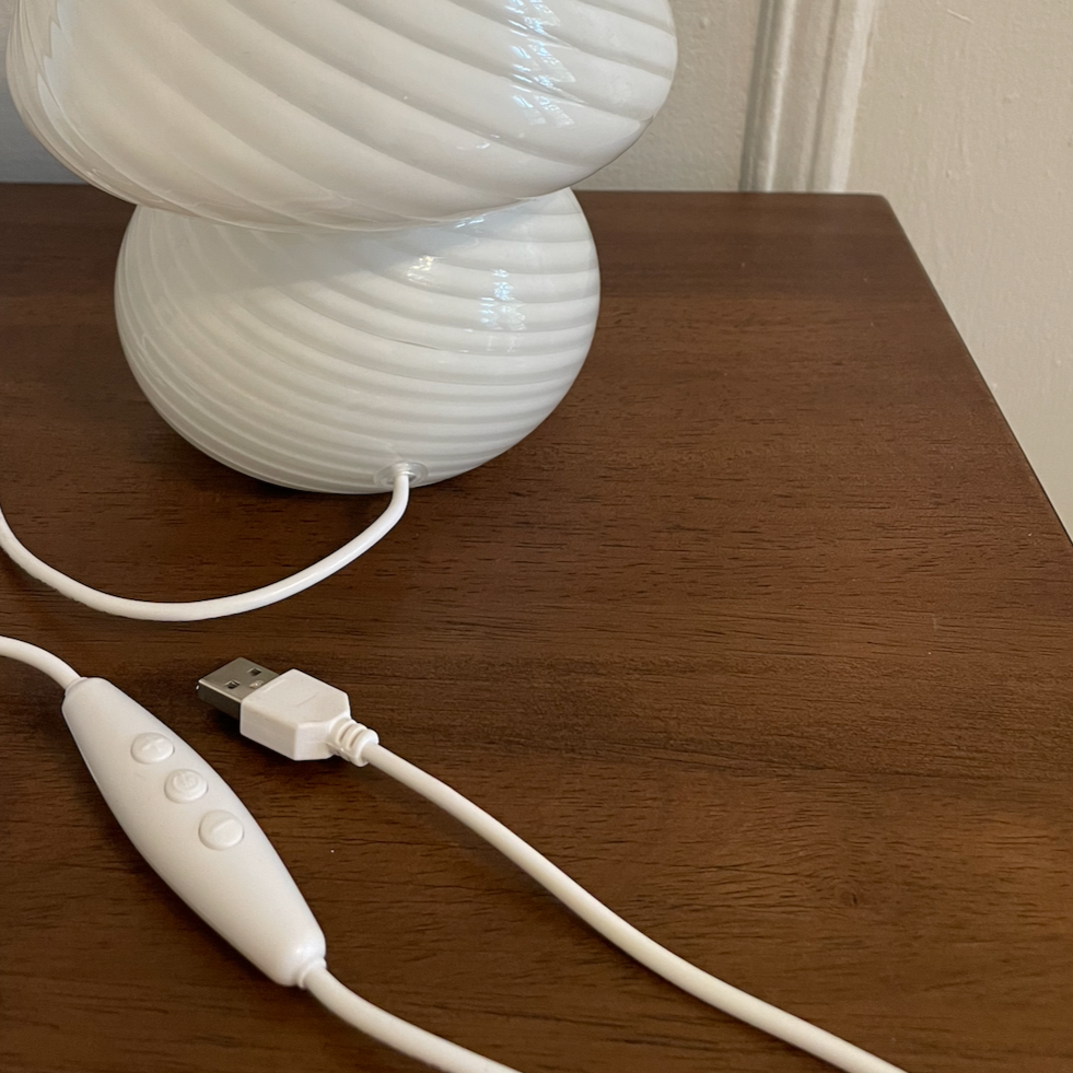 Coco Swirl Glass Table Lamp-Letifly Lights and Decor