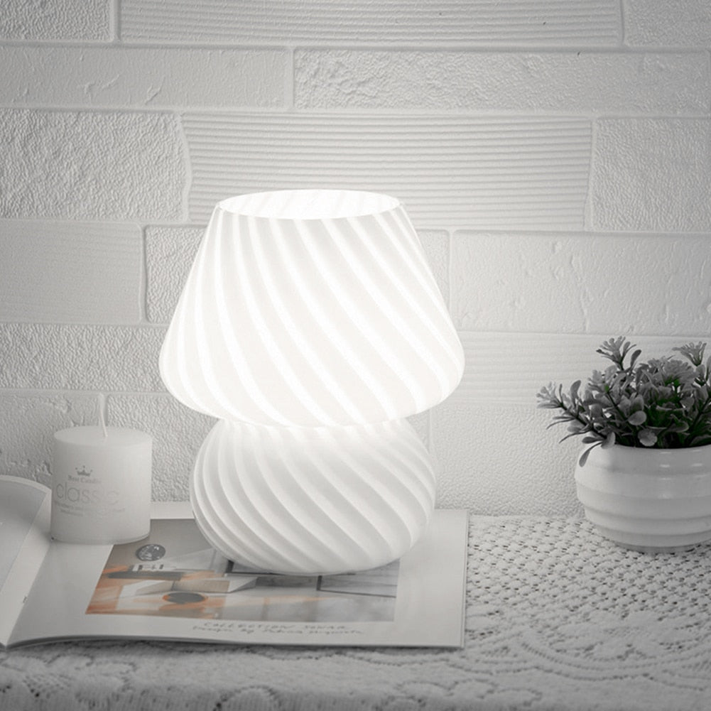 Coco Swirl Glass Table Lamp - Final sale