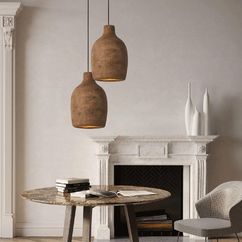Cocoon Ceramic Resin Pendant Lamp