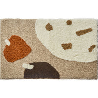 Rectangle Abstract Thick Latte Carpet