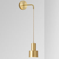 Round Gold Plated Wall Lamp