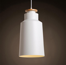 round dome cone white metal wood pendant lights