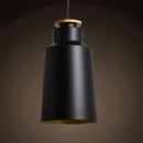 round dome cone black metal wood pendant lights