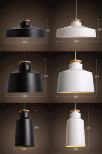 Contrast Metal & Wood Pendant Lights-Letifly Lights and Decor