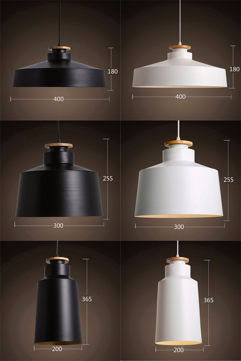 Contrast Metal & Wood Pendant Lights-Letifly Lights and Decor