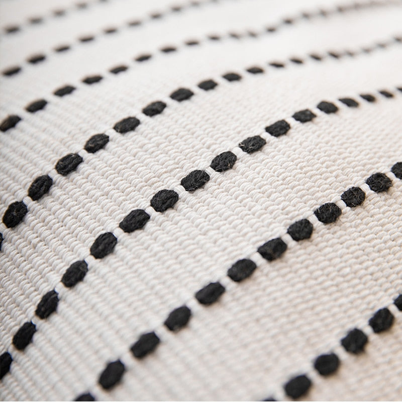 Contrast Stitch Cotton Pillow Cover-Letifly Lights and Decor