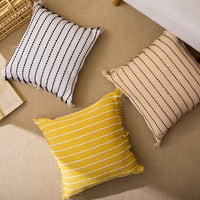 Contrast Stitch Cotton Pillow Cover-Letifly Lights and Decor
