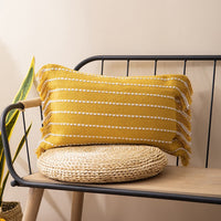 Contrast Stitch Cotton Pillow Cover-Letifly Lights and Decor