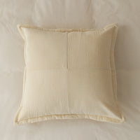 Square Ivory Ribbed Pillowcase 