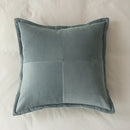 Square Vintage Blue Ribbed Pillowcase 