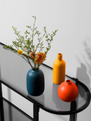 ceramic orange yellow blue decoration vase