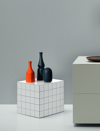ceramic orange  blue decoration vase