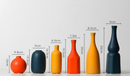 ceramic orange yellow blue decoration vase
