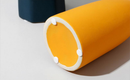 ceramic orange yellow blue decoration vase