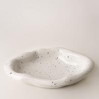 Decorative Accents Cookies & Chrome Plated Ceramic Tray & Dish