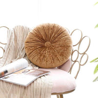 European Style Round Solid Seat Cushion Velvet Fabric Back Cushion Sofa Pillow Bed Pillow rust brown