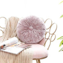 European Style Round Solid Seat Cushion Velvet Fabric Back Cushion Sofa Pillow Bed Pillow blush lilac