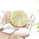 European Style Round Solid Seat Cushion Velvet Fabric Back Cushion Sofa Pillow Bed Pillow lemon