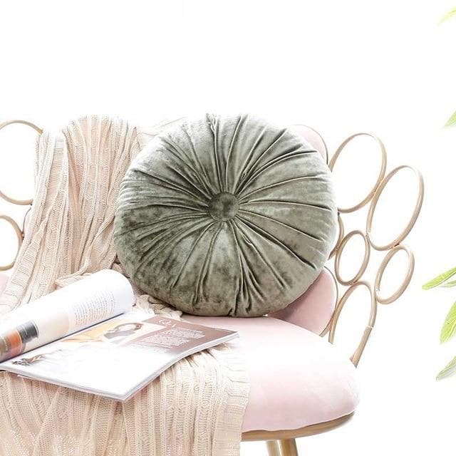 European Style Round Solid Seat Cushion Velvet Fabric Back Cushion Sofa Pillow Bed Pillow musk
