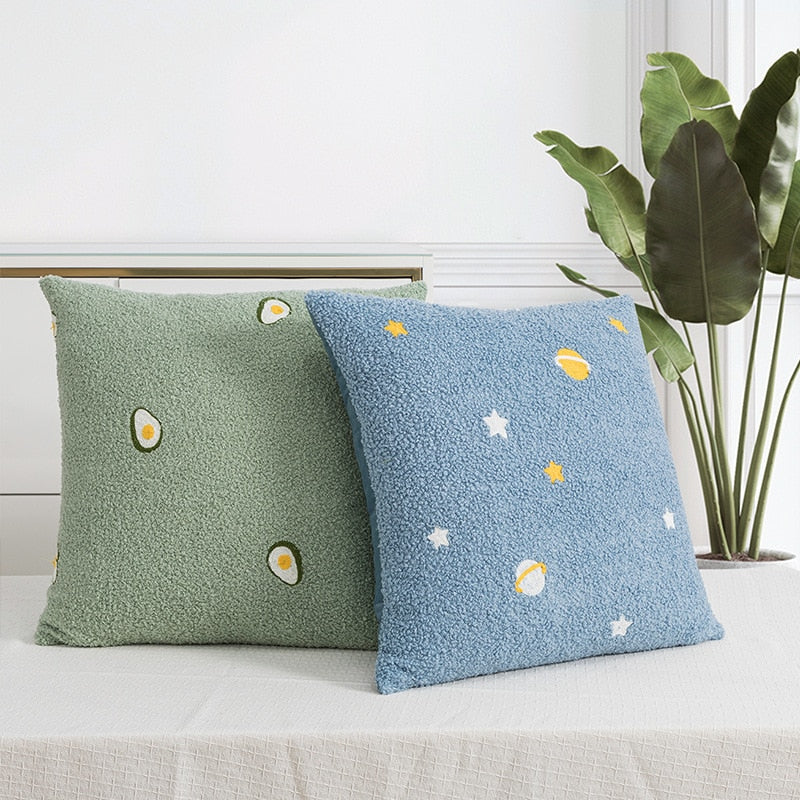 Cute Shapes Felt Pillow Covers-Letifly Lights and Decor