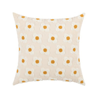 Daisy Flower Embroidered Lumbar Pillow cover square