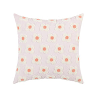 Daisy Flower Embroidered Lumbar Pillow cover