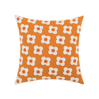 Daisy Flower Embroidered Lumbar Pillow cover