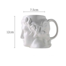 David's Head Ceramic Porcelain Mug-Letifly Lights and Decor
