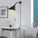Modern Wall Lamp With Plug Iron Wall Lamps For Living Room Bedroom Study Nordic Home Loft Decor Plug In E27 Bedside Wall Light