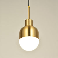 iron frosted glass stone spotlight pendant light