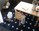 Rectangle Blue cross Floor mat