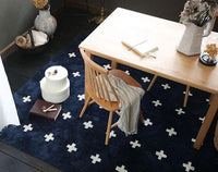 Rectangle Blue cross Floor mat