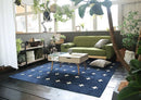Rectangle Blue cross Floor mat