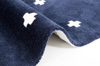 Rectangle Blue cross Floor mat