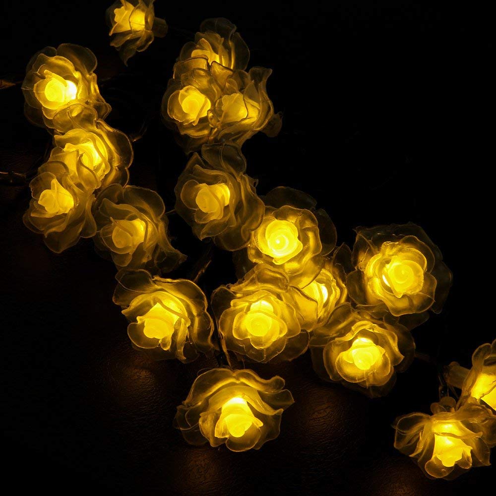 Deluxe Rose Flower LED String Lights-Letifly Lights and Decor