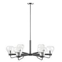 Devon Modern Chandelier with Bowl Shaped Shades-Letifly Lights and Decor