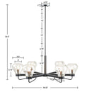 Devon Modern Chandelier with Bowl Shaped Shades-Letifly Lights and Decor