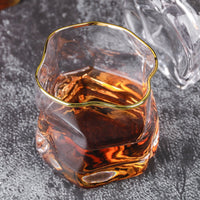 cool Whisky gold trim glass