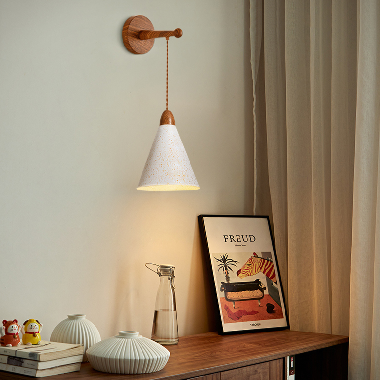 Wood Cream Wall Lamp LED Lighting 