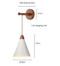 Dotty Metallic Splash Wood Effect Hanging LED Wall Light-Letifly Lights and Decor