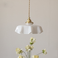 Pendant Lamp Retro Vintage Flower Glass Hanging and ceiling Light