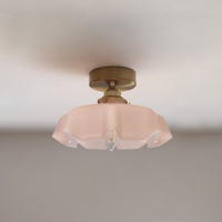 Pendant Lamp Retro Vintage Flower Glass Hanging and ceiling Light