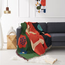 Ducks in Pasture Abstract Tapestry & Throw Blanket-Letifly Lights and Decor