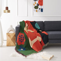 Ducks in Pasture Abstract Tapestry & Throw Blanket-Letifly Lights and Decor