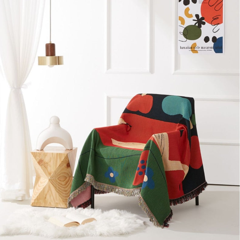 Ducks in Pasture Abstract Tapestry & Throw Blanket-Letifly Lights and Decor