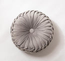 Round Cushion Soft Velvet Pillow grey Solid Color Floor Pat 40x40cm Handcraft Home decoration Sofa Chair Car Decor