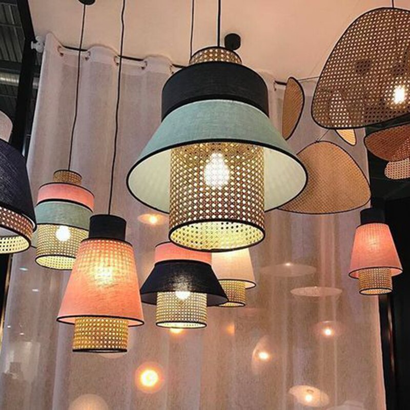 Edo Rattan Modern Pendant Lights-Letifly Lights and Decor