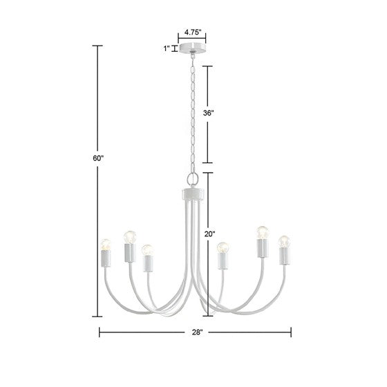 Ellie Metal Chandelier-Letifly Lights and Decor