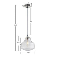Elm Bell Shaped Glass Pendant Lamp-Letifly Lights and Decor